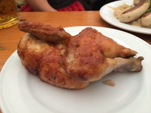 Half Chicken, food, Oktoberfest, Munich, guide