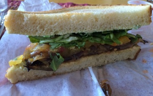 Eggplant sandwich, vegetarian, Reunion, cafe, williamsburg, union avenue