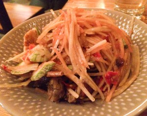 Papaya salad crab, Somtum Der, Isan Thai, NYC