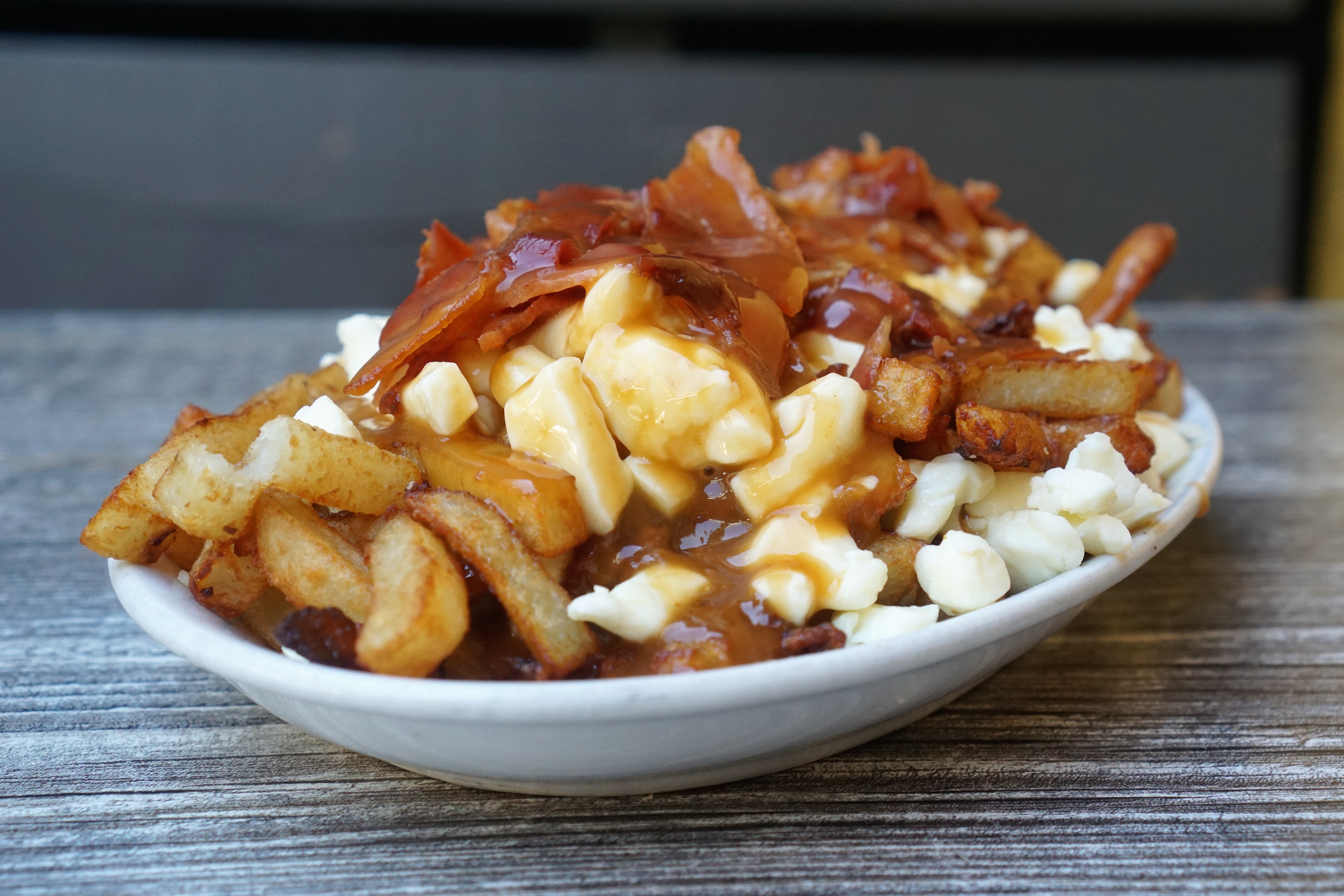 poutine with bacon
